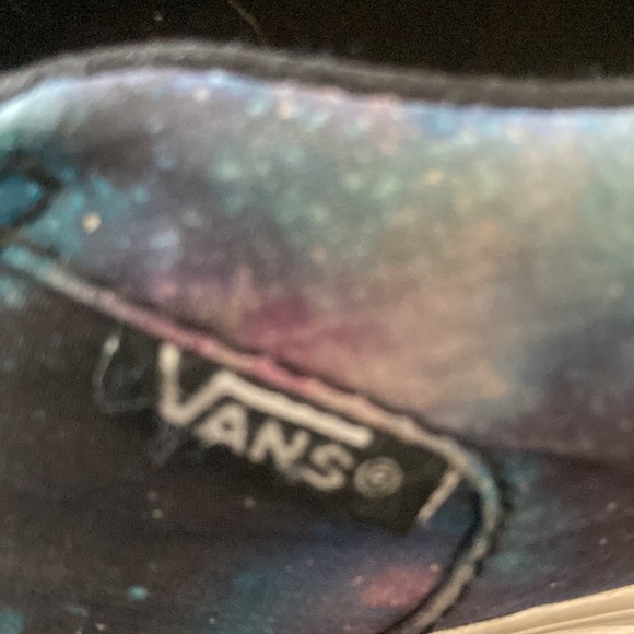 Vans  galaxy pattern with purple blue and white specks sneakers - Picture 8 of 9